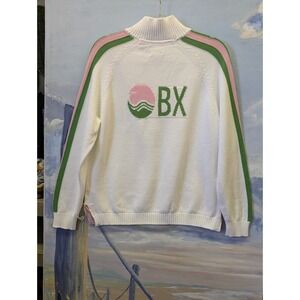 NEW! Pink Pineapple OBX Knit Half Zip Pullover SZ M